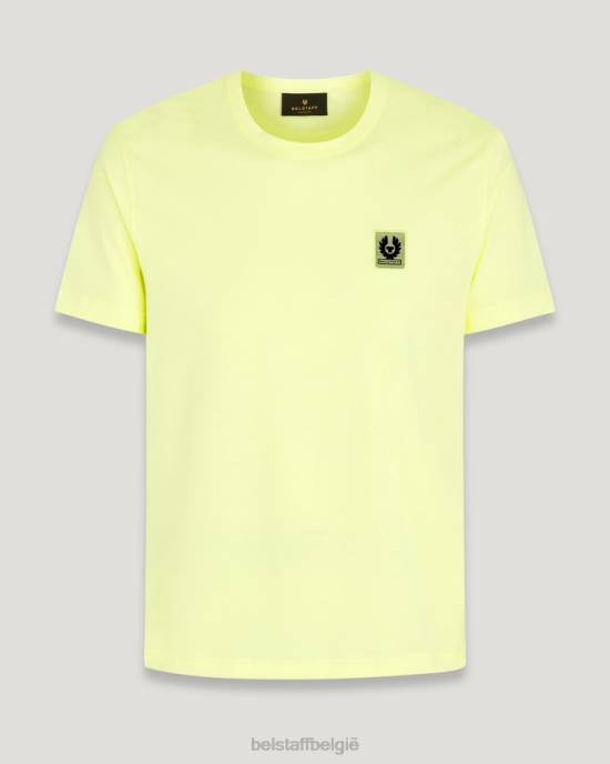 kleding katoenen jersey citroengeel t-shirt Heren Belstaff 624D174