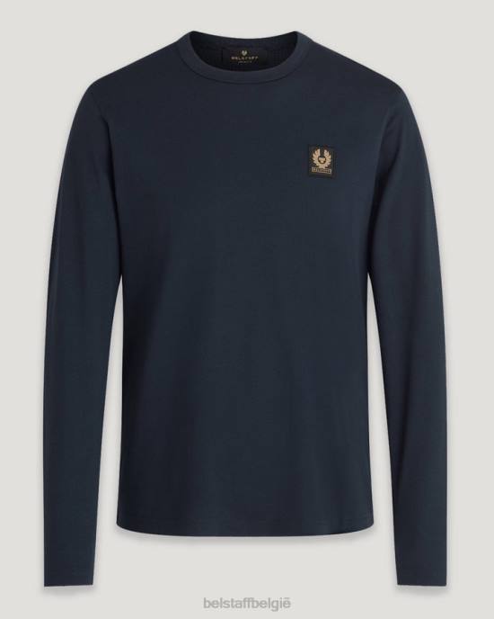 kleding katoenen jersey donkere inkt T-shirt met lange mouwen Heren Belstaff 624D191