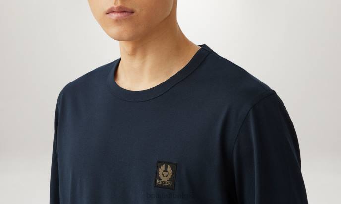 kleding katoenen jersey donkere inkt T-shirt met lange mouwen Heren Belstaff 624D191