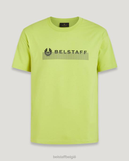 kleding katoenen jersey limoengeel radio oversized t-shirt Heren Belstaff 624D145