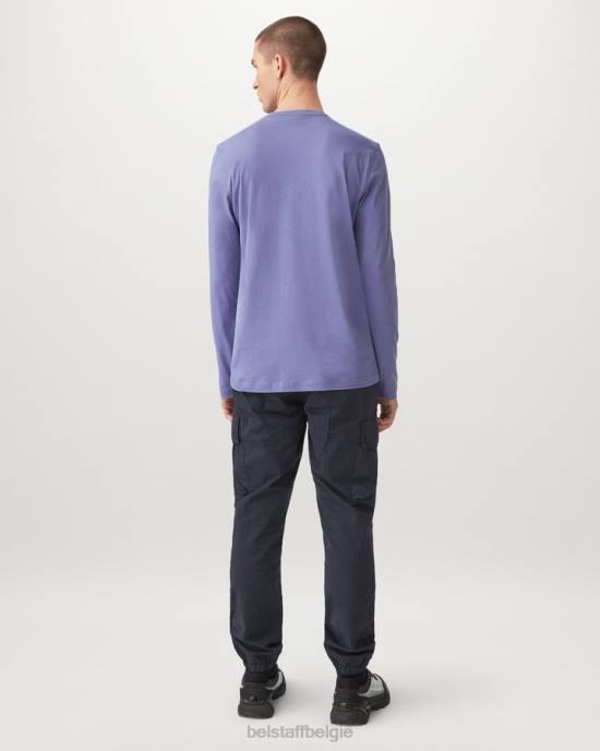 kleding katoenen jersey mauve T-shirt met lange mouwen Heren Belstaff 624D167