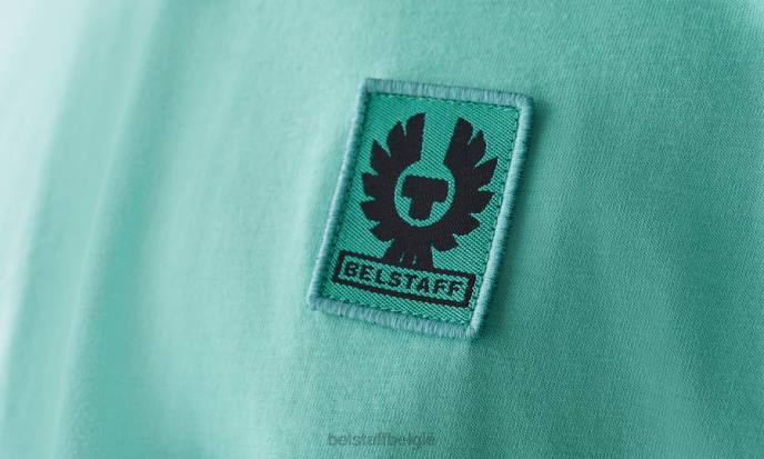 kleding katoenen jersey oceaangroen T-shirt met lange mouwen Heren Belstaff 624D140