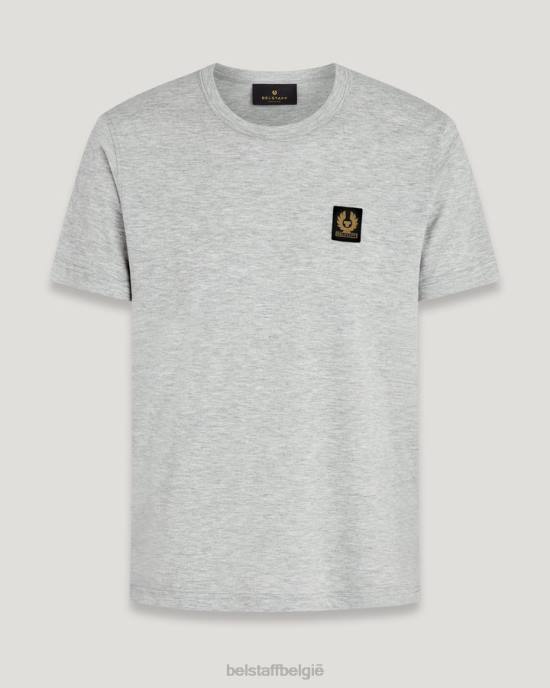 kleding katoenen jersey oud zilver gemêleerd t-shirt Heren Belstaff 624D201