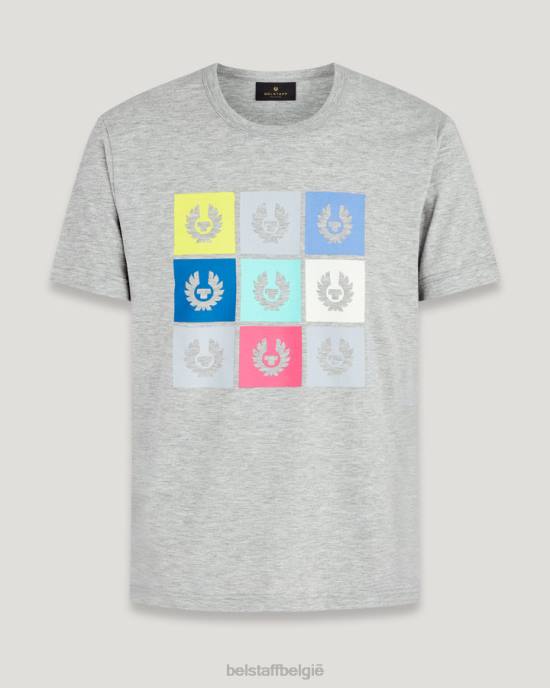 kleding katoenen jersey oud zilver gemêleerd tegel t-shirt Heren Belstaff 624D160