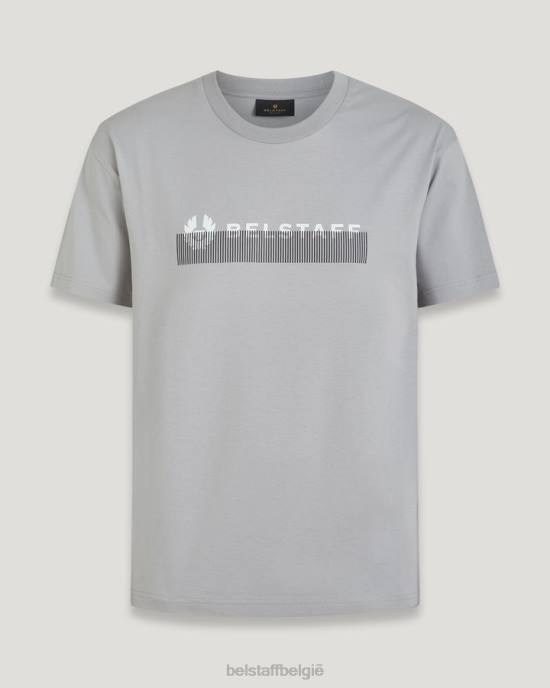 kleding katoenen jersey oud zilver radio oversized t-shirt Heren Belstaff 624D143