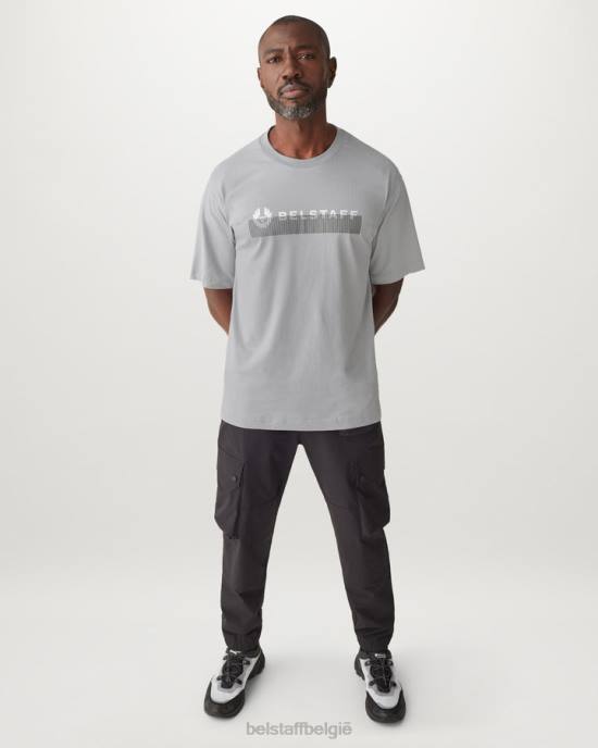 kleding katoenen jersey oud zilver radio oversized t-shirt Heren Belstaff 624D143