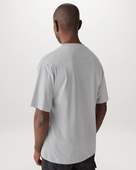 kleding katoenen jersey oud zilver radio oversized t-shirt Heren Belstaff 624D143