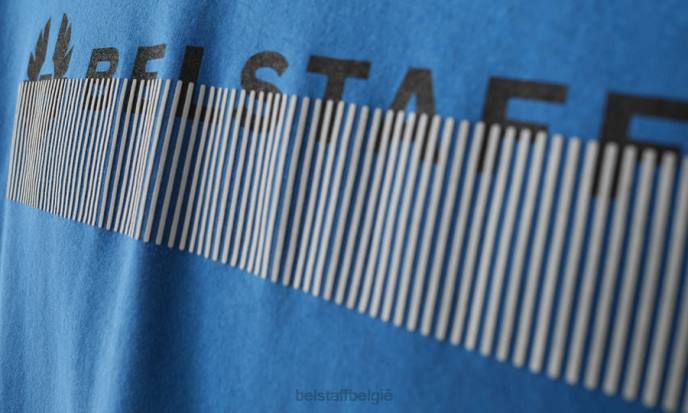 kleding katoenen jersey vooruit blauw radio oversized t-shirt Heren Belstaff 624D142