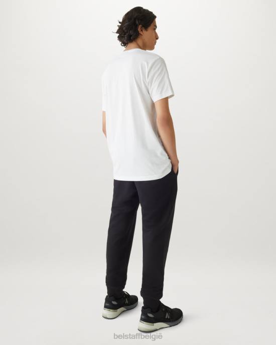 kleding katoenen jersey wit/zwart optisch t-shirt Heren Belstaff 624D169