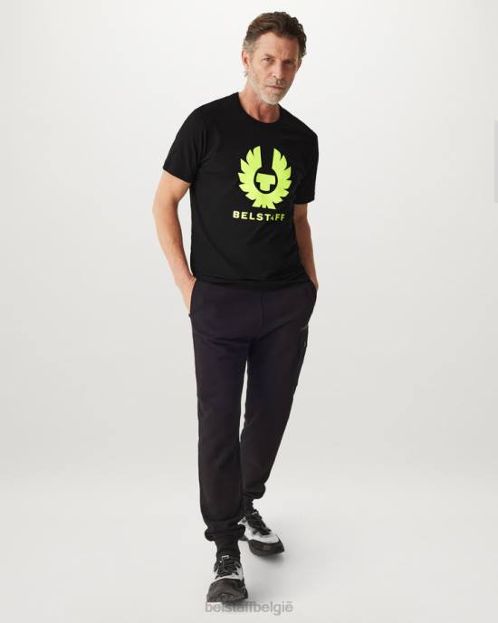 kleding katoenen jersey zwart/neongeel feniks t-shirt Heren Belstaff 624D168
