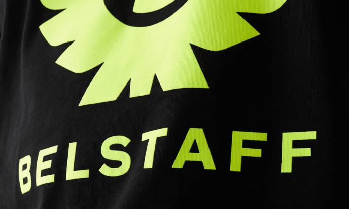 kleding katoenen jersey zwart/neongeel feniks t-shirt Heren Belstaff 624D168