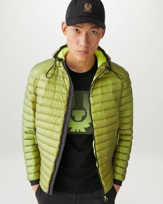 kleding katoenen jersey zwart/neongeel optisch t-shirt Heren Belstaff 624D163