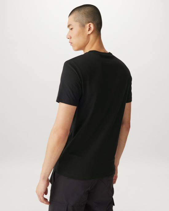 kleding katoenen jersey zwart/neongeel optisch t-shirt Heren Belstaff 624D163
