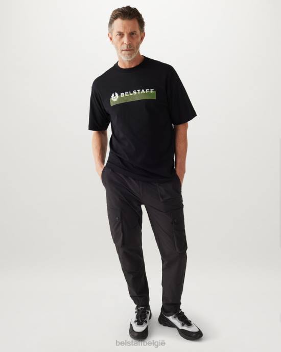 kleding katoenen jersey zwart radio oversized t-shirt Heren Belstaff 624D153