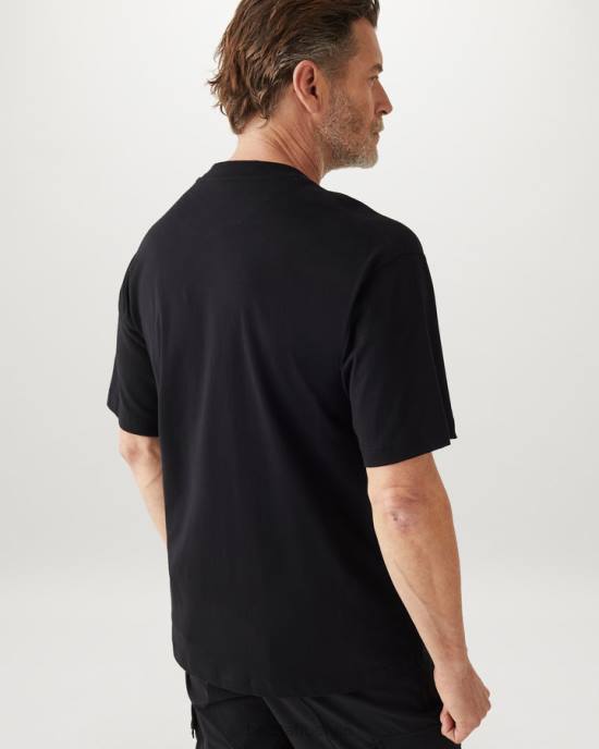 kleding katoenen jersey zwart radio oversized t-shirt Heren Belstaff 624D153