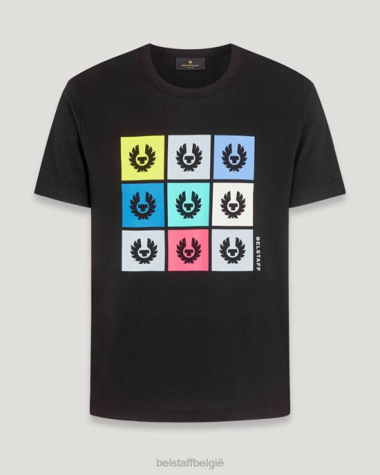 kleding katoenen jersey zwart tegel t-shirt Heren Belstaff 624D152