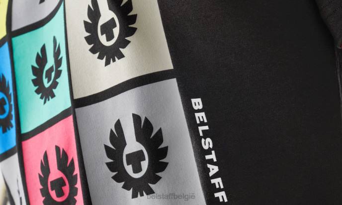 kleding katoenen jersey zwart tegel t-shirt Heren Belstaff 624D152