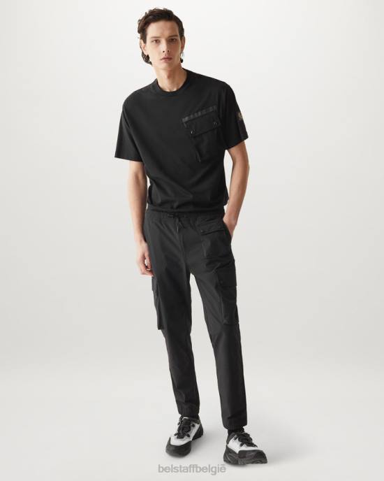 kleding katoenen jersey zwart vloeiend t-shirt Heren Belstaff 624D171