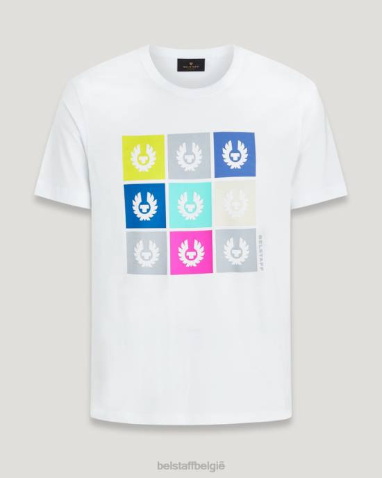 kleding katoenjersey wit tegel t-shirt Heren Belstaff 624D144