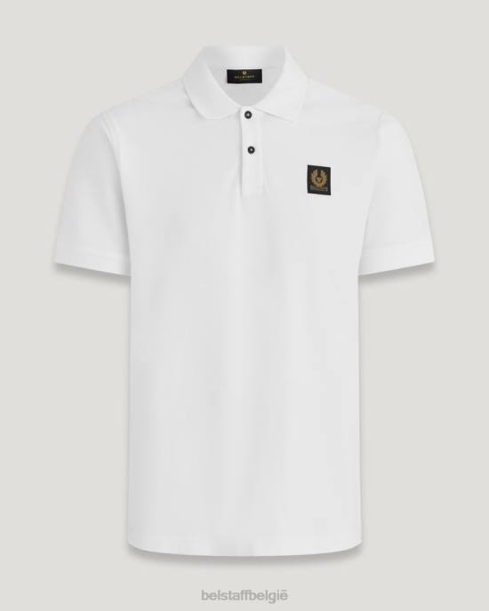 kleding katoenpiqué wit polo Heren Belstaff 624D205