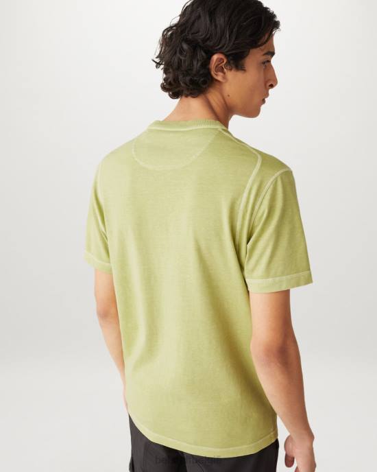 kleding kledingkleurstof katoen limoengeel loopplank t-shirt Heren Belstaff 624D156