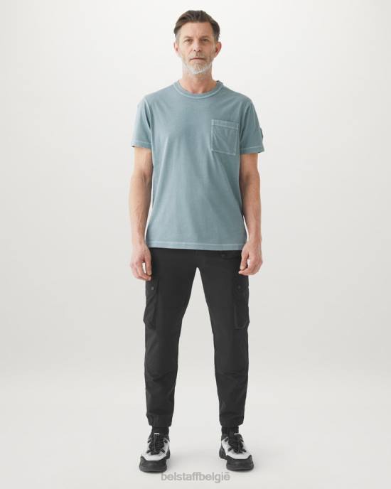 kleding kledingverf katoen staalgroen loopplank t-shirt Heren Belstaff 624D148