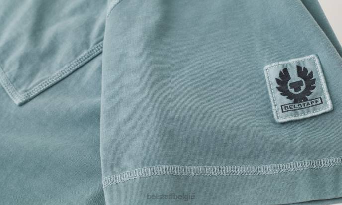 kleding kledingverf katoen staalgroen loopplank t-shirt Heren Belstaff 624D148