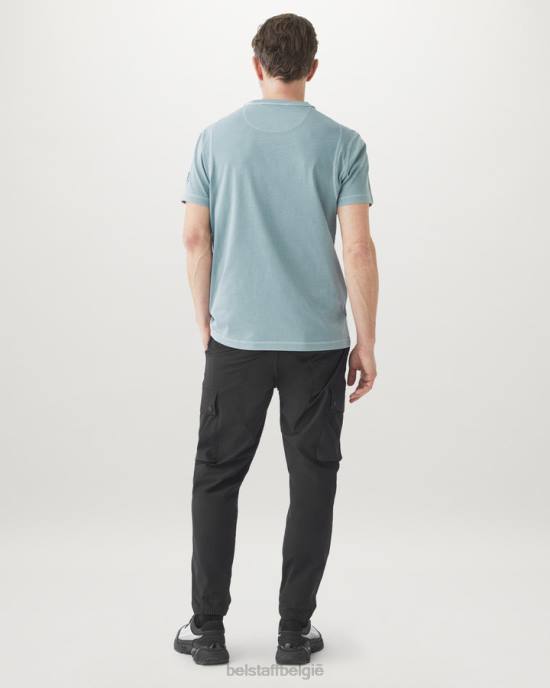 kleding kledingverf katoen staalgroen loopplank t-shirt Heren Belstaff 624D148