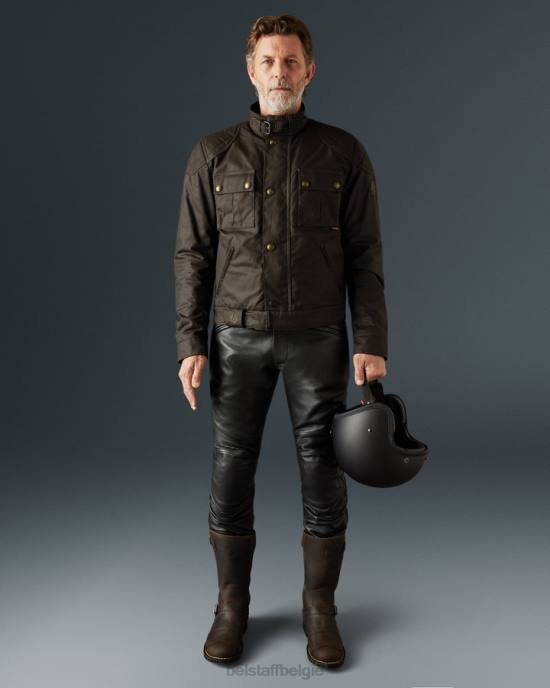 kleding gewaxt katoen mahonie Brooklands 2.0 Heren Belstaff 624D418