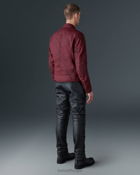 kleding gewaxt katoen racerood Ariël motorjas Heren Belstaff 624D428