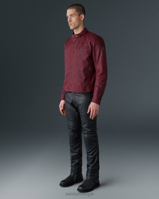 kleding gewaxt katoen racerood Ariël motorjas Heren Belstaff 624D428