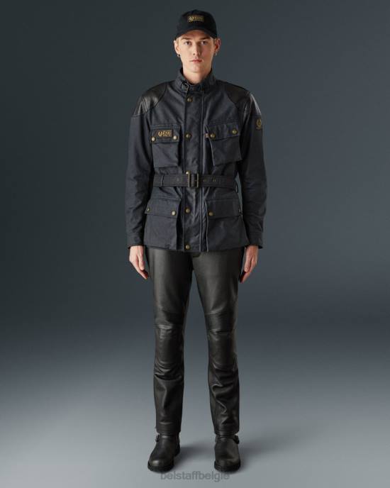 kleding gewaxt katoen vintage zwart mcgregor pro Heren Belstaff 624D414