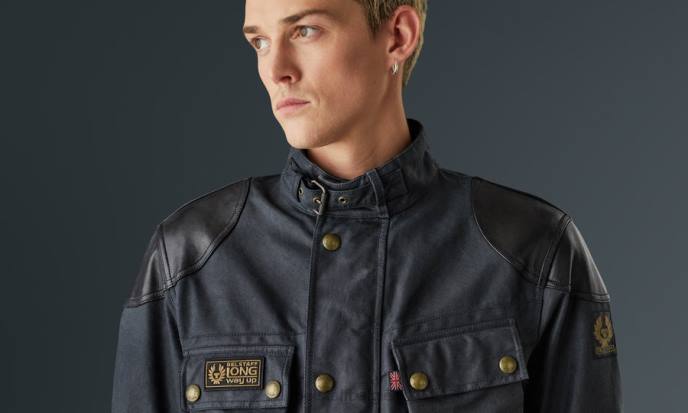 kleding gewaxt katoen vintage zwart mcgregor pro Heren Belstaff 624D414