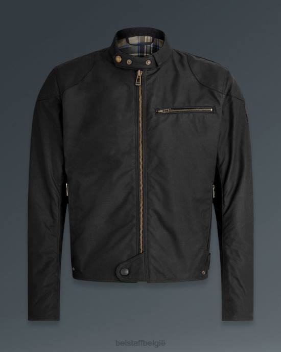 kleding gewaxt katoen zwart Ariël motorjas Heren Belstaff 624D426