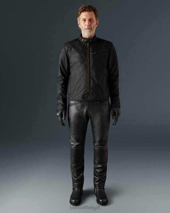 kleding gewaxt katoen zwart Ariël motorjas Heren Belstaff 624D426