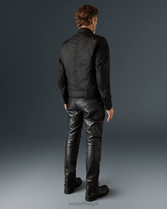 kleding gewaxt katoen zwart Ariël motorjas Heren Belstaff 624D426