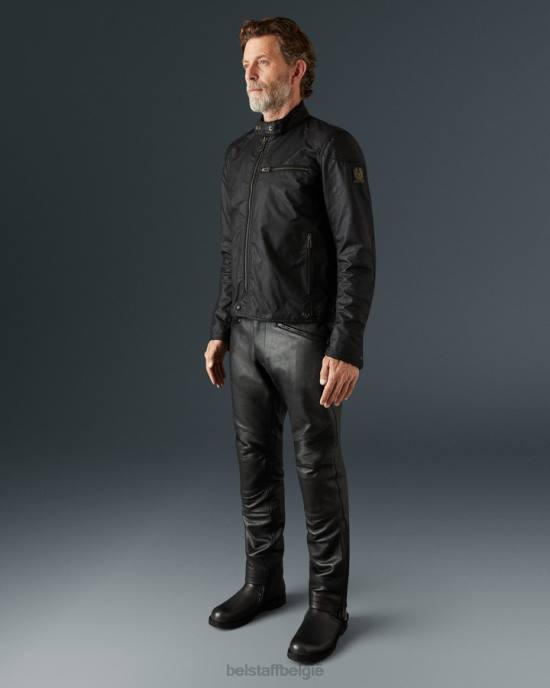 kleding gewaxt katoen zwart Ariël motorjas Heren Belstaff 624D426
