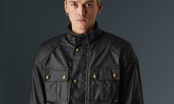 kleding gewaxt katoen zwart Brooklands motorjas Heren Belstaff 624D416