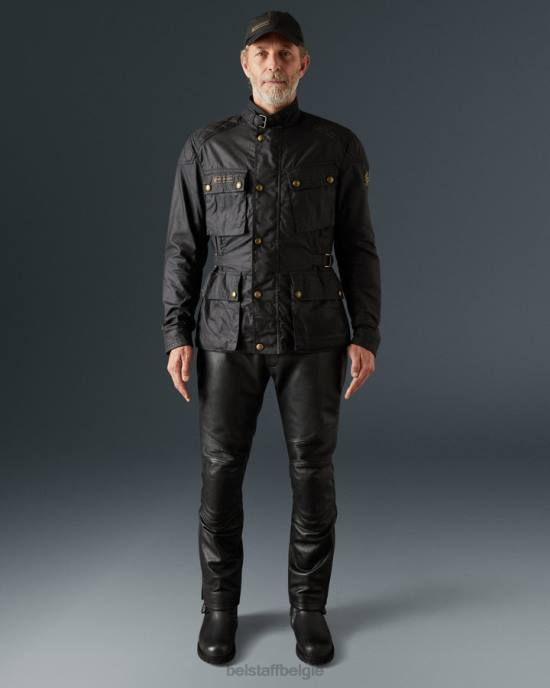 kleding gewaxt katoen zwart Mcgee motorjas Heren Belstaff 624D422