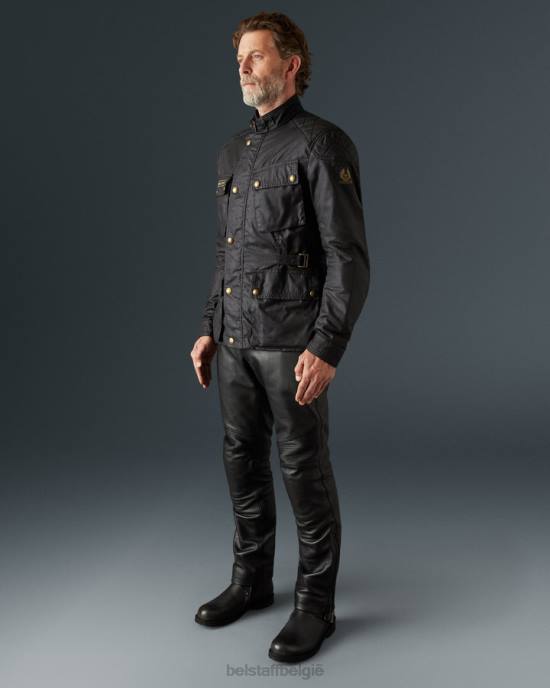 kleding gewaxt katoen zwart Mcgee motorjas Heren Belstaff 624D422
