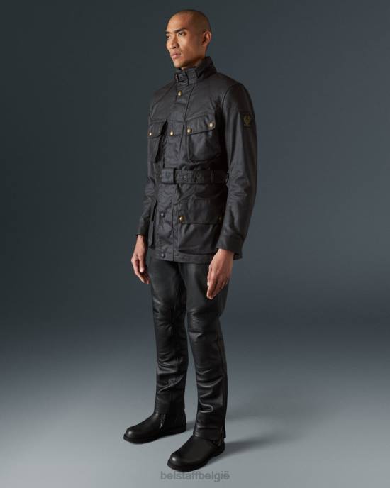 kleding gewaxt katoen zwart Trimaster motorjas Heren Belstaff 624D421