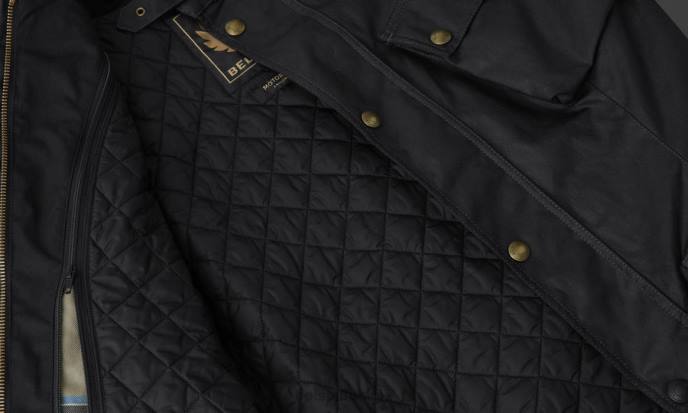 kleding gewaxt katoen zwart Trimaster motorjas Heren Belstaff 624D421