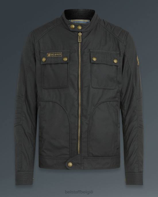 kleding gewaxt katoen zwart roberts motorjas Heren Belstaff 624D423