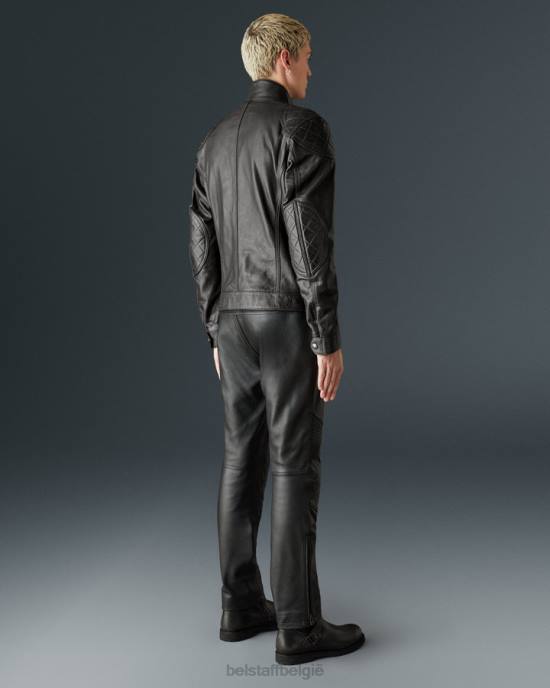 kleding handgewaxt leer antiek zwart Brooklands motorjas Heren Belstaff 624D431