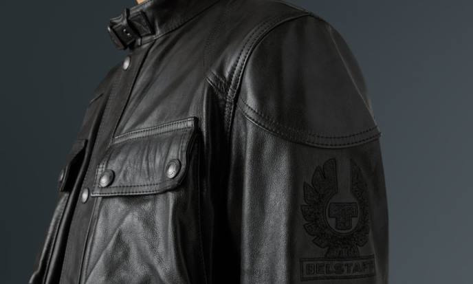 kleding handgewaxt leer antiek zwart Trimaster motorjas Heren Belstaff 624D435