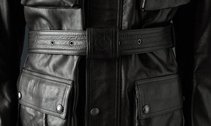 kleding handgewaxt leer antiek zwart Trimaster motorjas Heren Belstaff 624D435