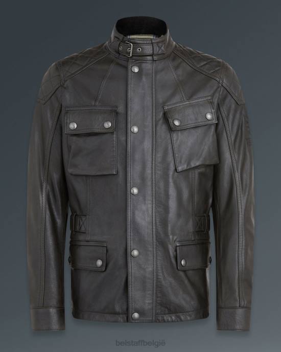 kleding handgewaxt leer antiek zwart turner motorjas Heren Belstaff 624D430