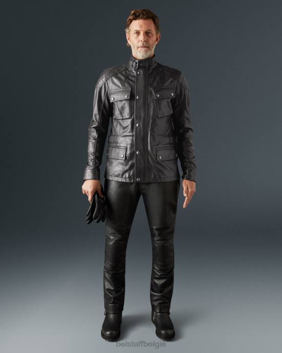 kleding handgewaxt leer antiek zwart turner motorjas Heren Belstaff 624D430
