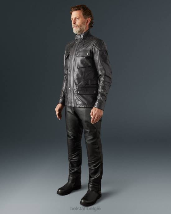 kleding handgewaxt leer antiek zwart turner motorjas Heren Belstaff 624D430
