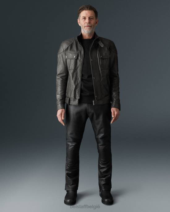 kleding handgewaxt leer granietgrijs Brooklands motorjas Heren Belstaff 624D441